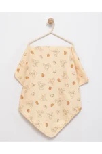 100% Cotton 2-Pack Baby Blanket Set 90x90 cm Beige - Image 3