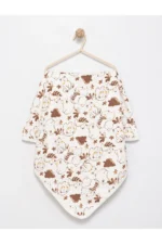 100% Cotton 2-Pack Baby Blanket Set 90x90 cm Beige - Image 4