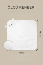 100% Cotton and Soft Bamboo Baby Hooded Swaddle Towel Lamb Pattern - Image 4
