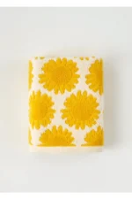 100% Cotton Sunny Face Towel Yellow (50x70 cm) Soft and Absorbent