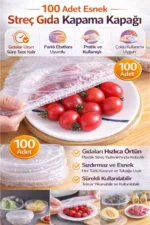100-Piece Elastic Food Storage Covers - Reusable Bowl and Pot Covers for Freshness