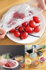 100-Piece Elastic Food Storage Covers - Reusable Bowl and Pot Covers for Freshness - Image 2