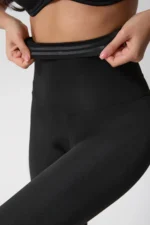 Black Corset Leggings Body Shaping Tummy Control Slimming Tights - Image 3