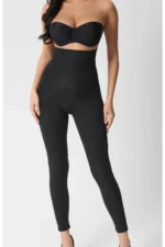 Black Corset Leggings Body Shaping Tummy Control Slimming Tights - Image 4