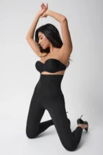 Black Corset Leggings Body Shaping Tummy Control Slimming Tights - Image 5