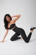 Black Corset Leggings Body Shaping Tummy Control Slimming Tights - Image 7