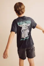 Boys Star Wars Licensed 100% Cotton Oversized Crew Neck T-Shirt - Image 3