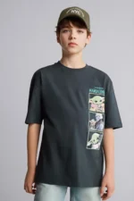 Boys Star Wars Licensed 100% Cotton Oversized Crew Neck T-Shirt - Image 4