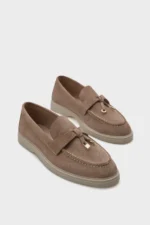 Calypso Women's Mink Loafer Shoes - Casual Chic Suede Moccasins - Image 2