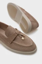 Calypso Women's Mink Loafer Shoes - Casual Chic Suede Moccasins - Image 4
