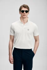 Carter Smart Men's Polo Shirt Off-White - Image 4