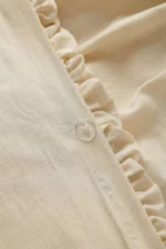 Cloud White Ruffled Double Cotton Duvet Cover Set - Image 3