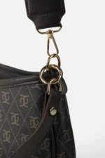 Farme Monogram Brown Crossbody Bag - Image 7