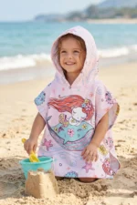 Girls Hooded Beach Towel Poncho Swim Pool Robe Mermaid Baby Bath Towel Multi-Color - Image 4