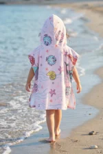 Girls Hooded Beach Towel Poncho Swim Pool Robe Mermaid Baby Bath Towel Multi-Color - Image 5