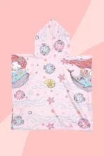 Girls Hooded Beach Towel Poncho Swim Pool Robe Mermaid Baby Bath Towel Multi-Color - Image 8