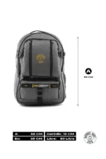 Half-Mountaineering Water-Resistant Backpack - Earthquake, Travel, and Hiking Bag Grey - Image 5