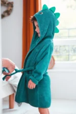 Kids Hooded Bathrobe 100% Cotton Soft Towel Robe for Boys and Girls