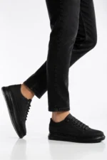 Men Black Orthopedic Insole Smart Laced Sports Sneaker Shoes - Image 6