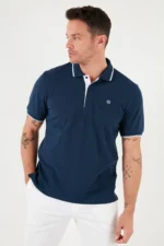 Men's 100% Cotton Buttoned Regular Fit Polo Shirt - Image 3