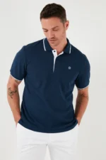 Men's 100% Cotton Buttoned Regular Fit Polo Shirt - Image 6