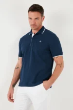 Men's 100% Cotton Buttoned Regular Fit Polo Shirt - Image 7