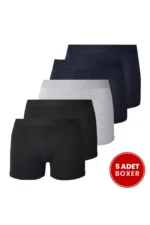 Men's 5-Pack Cotton Lycra Stretch Boxer Briefs Set