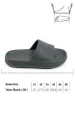Men's Black EVA Summer Slippers Non-Slip Bath and Garden Slides - Image 3