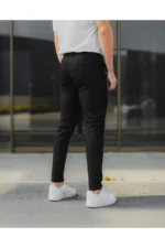 Men's Black Stretch Lycra Fabric Trousers - Premium Ankle Length Plus Size (Size 40-42-44 / 100-130 Kg) - Image 5