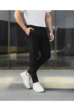 Men's Black Stretch Lycra Fabric Trousers - Premium Ankle Length Plus Size (Size 40-42-44 / 100-130 Kg) - Image 7