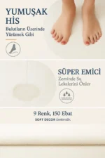 Modern Decorative Daisy Bathroom Rug and Toilet Mat Set - Non-Slip Cream Bath Mat Set (80x120 cm + 50x80 cm) - Image 6