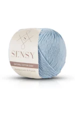 Premium Baby Soft Cotton Amigurumi and Punch Needle Knitting Yarn 50g - Baby Blue