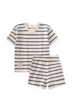 Striped Shorts Set for Boys 1-7 years White - Image 2