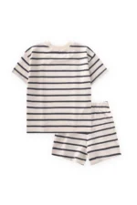 Striped Shorts Set for Boys 1-7 years White - Image 3