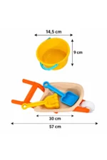 Toys Multicolored Toy Wheelbarrow and Beach Sand Bucket Playset with Accessories - Image 4