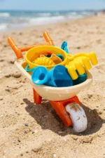 Toys Multicolored Toy Wheelbarrow and Beach Sand Bucket Playset with Accessories - Image 5
