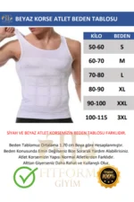 White Men's Compression Tank Top - Ultra Chest Binder & Tummy Control Posture Corrector - Image 2