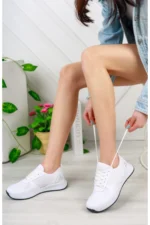White Women's Mesh Sneakers Breathable Casual Shoes