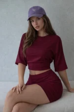 Women's 3-Pack Batwing Sleeve Basic Crop Top Set - Stylish and Flexible Design - Image 3