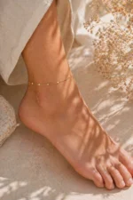 Women's Elegant Shimmering Thin Anklet Comfort Fit - Image 2