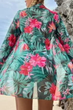 Women's Multicolor 3-Piece Shirt and High Waisted Bikini Set - Image 5