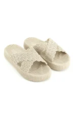 Women's Summer Single Buckle Non-Slip Beige Slides - Image 5