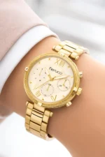 Women's Wristwatch - Gold Tone Steel Case and Steel Strap Design - Image 2