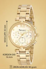 Women's Wristwatch - Gold Tone Steel Case and Steel Strap Design - Image 5