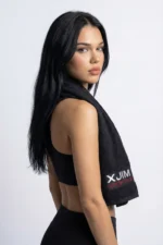 100% Cotton Black Sports Towel - 30x100 cm Highly Absorbent Sweat Towel for Fitness Gym Workout and Boxing - Image 5