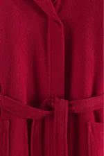 100% Cotton Burgundy Unisex Hooded Bathrobe - Soft, Quick-Dry & Durable Comfort - Image 4