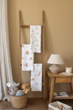 100% Cotton Certified 3-Pack Multipurpose Muslin Swaddle Blanket Set 80x80 cm White - Image 4