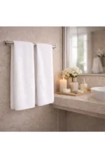100% Cotton Large Bath and Shower Towel - Luxury Soft Hotel, Body, and Beach Towel (70x140 cm - White) - Image 2
