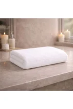 100% Cotton Large Bath and Shower Towel - Luxury Soft Hotel, Body, and Beach Towel (70x140 cm - White) - Image 4