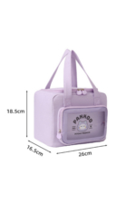 Roomys Kawaii Korean-Style Insulated Lunch Bag - Lilac Thermal Bento Cooler Tote - Image 2
